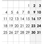 Kalender Dezember 2021 grosse Ziffern im Hochformat