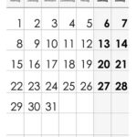 Kalender August 2022 grosse Ziffern im Hochformat